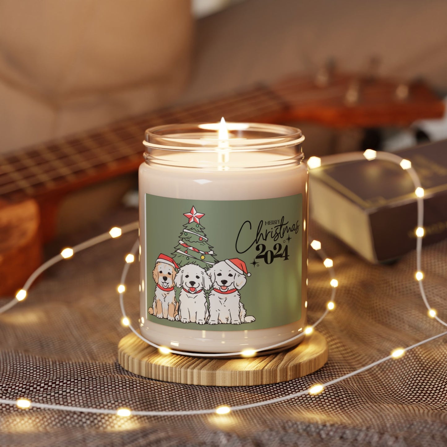 Natural Soy Candle with Christmas Scent - Special Pet Edition