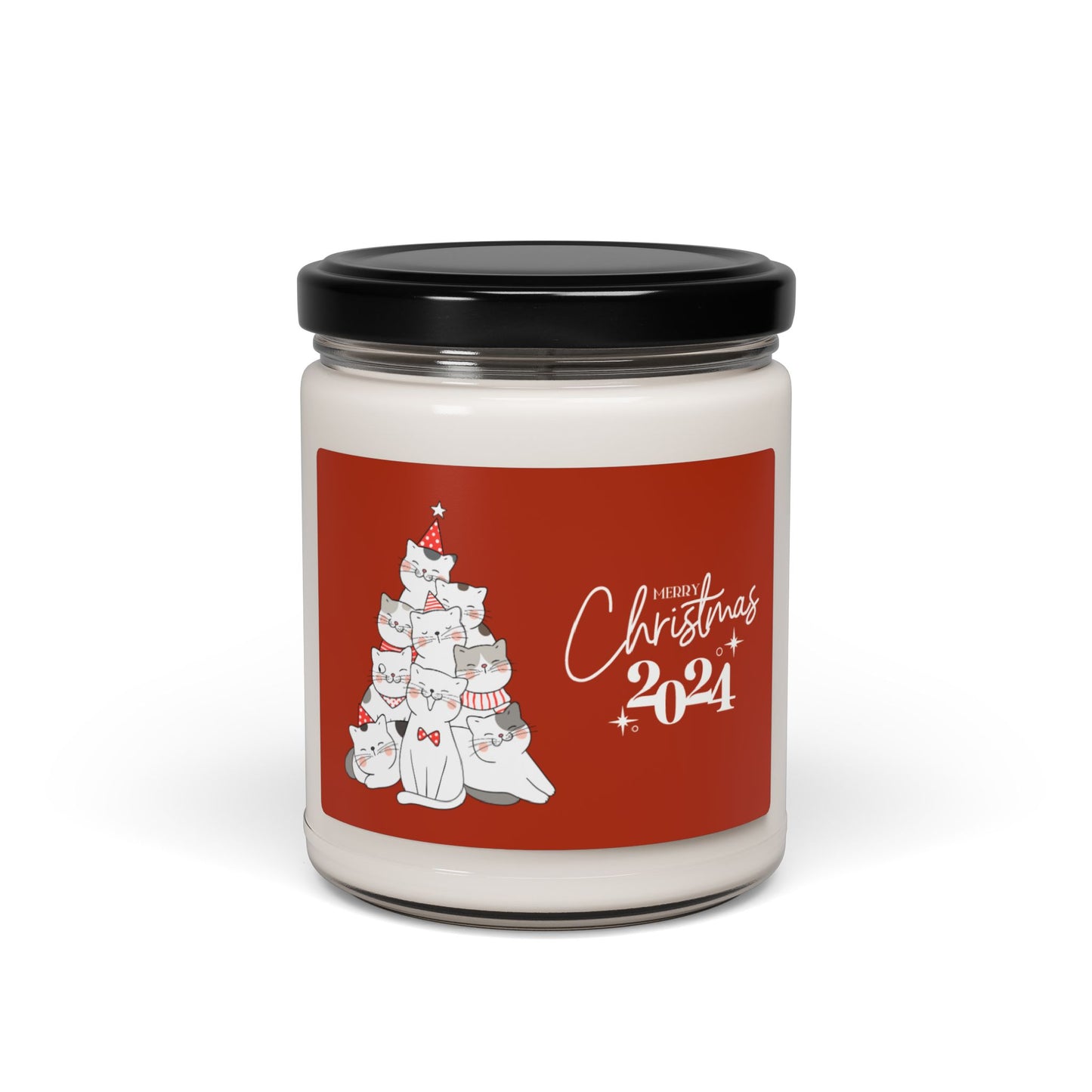 Christmas Candle with Cats: Festive Scent and Adorable Design!