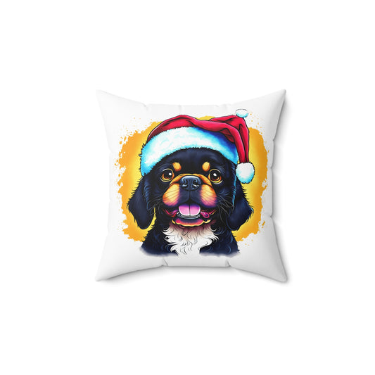 High Quality Decorative Cushion with Christmas Dog Print