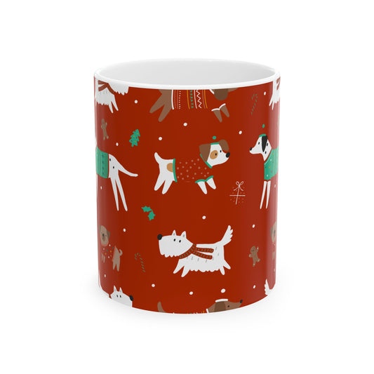 Christmas Ceramic Dog Mug - The Perfect Gift for Pet Lovers!