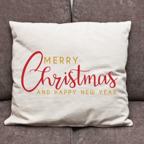 High Quality Decorative Cushion with Christmas Dog Print