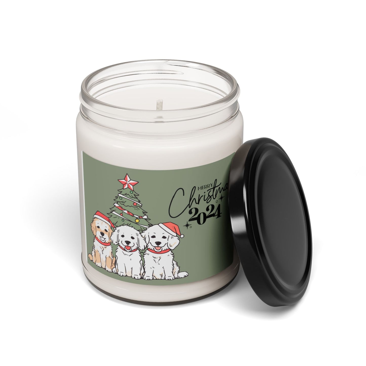 Natural Soy Candle with Christmas Scent - Special Pet Edition