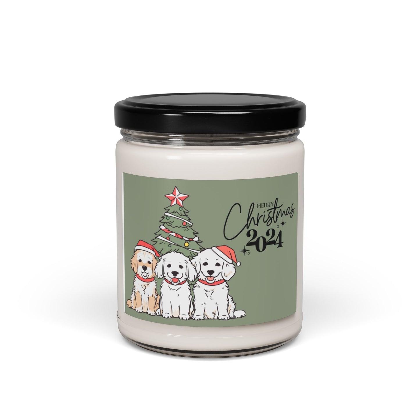 Natural Soy Candle with Christmas Scent - Special Pet Edition